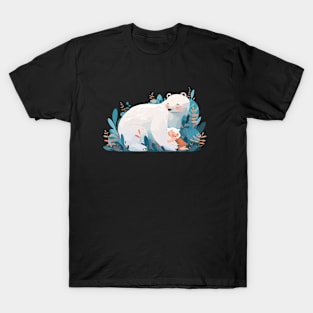 Adorable Polar Bear Animal Loving Cuddle Embrace Children Kid Tenderness T-Shirt